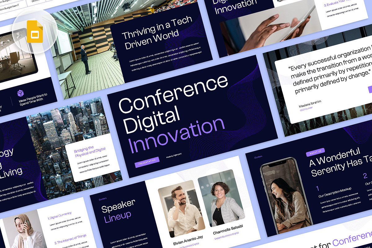 Conference Digital Google Slides, a Presentation Template by rgbryand (Photo 1 of 7)