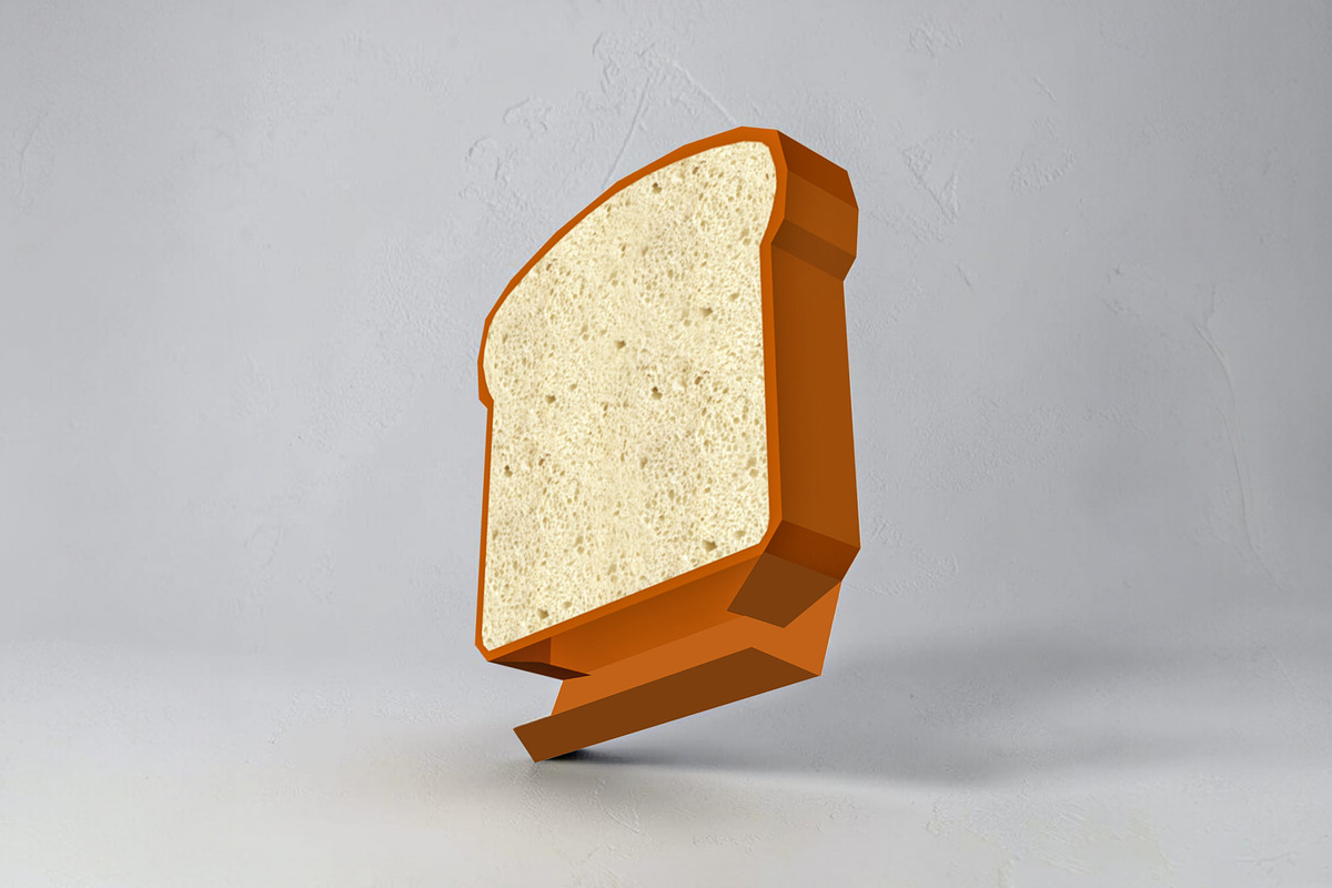 Bread slice - 3d papercraft, a Print Template by PAPER amaze (Photo 3 of 5)
