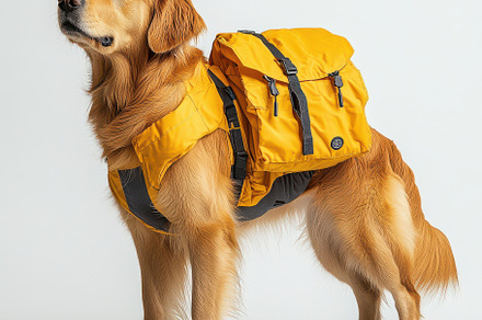 Golden Retriever dog wearing a golde, an Animal Photo by Pixeness
