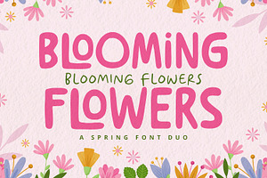 Blooming Flowers - Font Duo