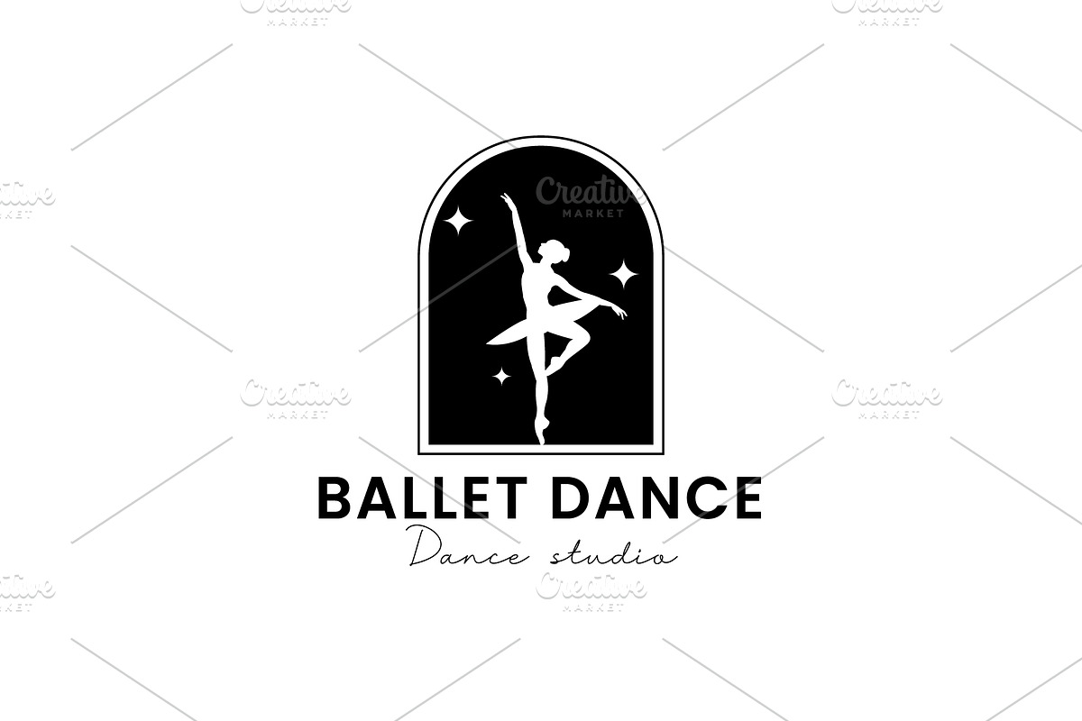 Ballet logo vector icon illustration, a Branding & Logo Template by Dyn Studio