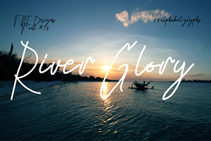 River Glory script font