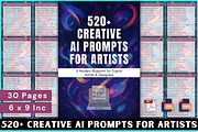 520+ Creative AI Prompts for Artists, a Stationery Template by Designmela01 (Thumbnail 1 of 7)