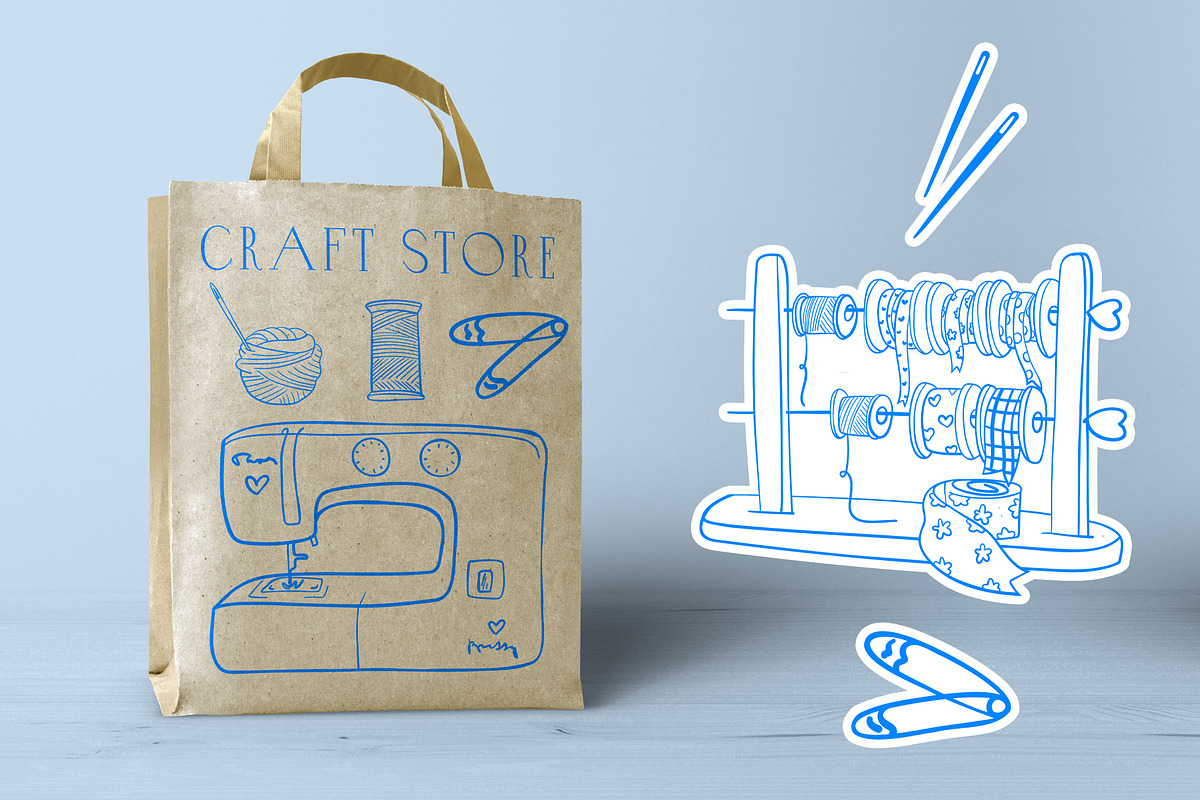 Sewing machine craft Lineart, a Work Illustration by Carpet Tapete Pretzel (Photo 4 of 6)