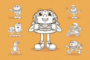 Groovy Burger Illustration, a Food Illustration by Decoconio Design (Thumbnail 3 of 7)