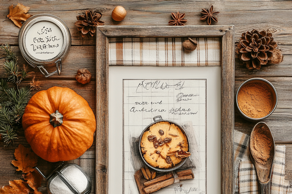 Autumn Spice Recipe Card, a Background Graphic by Printable Treasure (Photo 3 of 8)