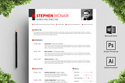 Square Resume Template, a Resume Template by Big Zone Studio (Thumbnail 1 of 4)