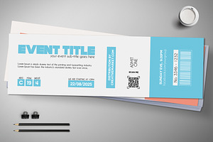 Minimalistic Event Ticket 021, a Card Template by Tzochko