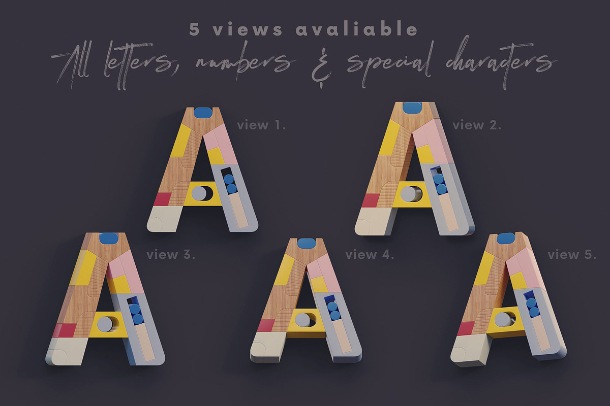 Wooden Toys - 3D Lettering, a Graphic by MIIM (Photo 3 of 8)