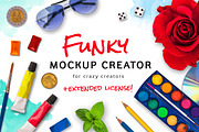 30% Off! Funky Mockup Creator, a Product Mockup by Daria Volyanskaya (Thumbnail 1 of 6)