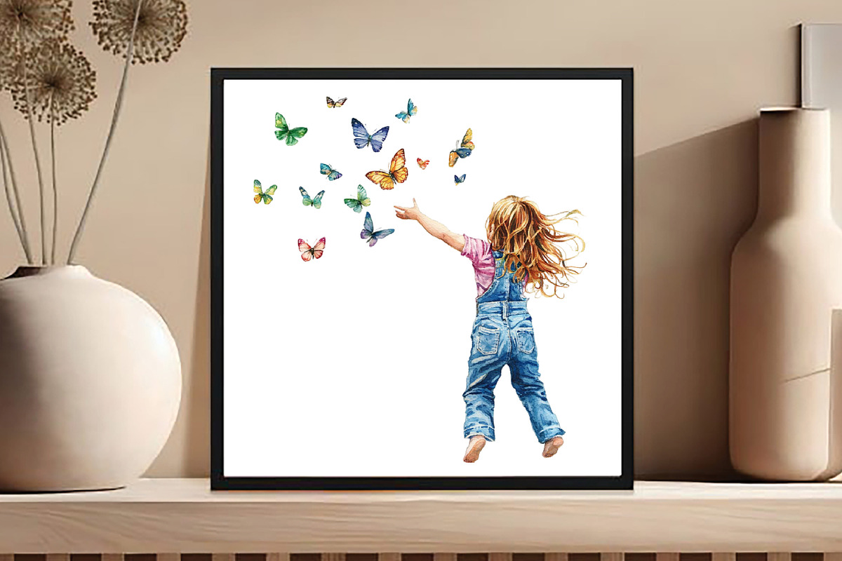 African American Girl with Butterfly, an Illustration by DreamCafeArt (Photo 6 of 8)