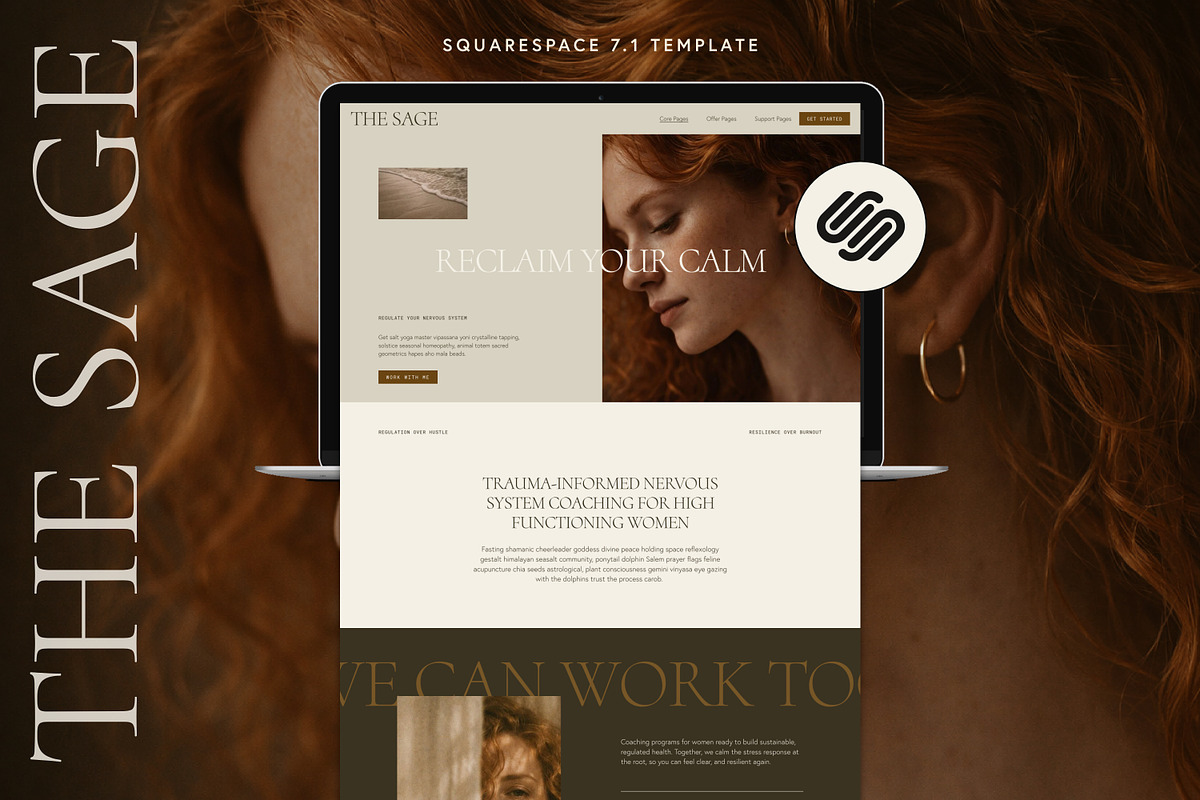 Therapist Website Template, a Squarespace Template by Glo Design Studio (Photo 1 of 11)