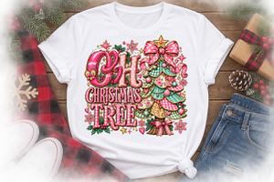 Oh Christmas Tree PNG Design, a Seasonal Illustration by Watercolor design