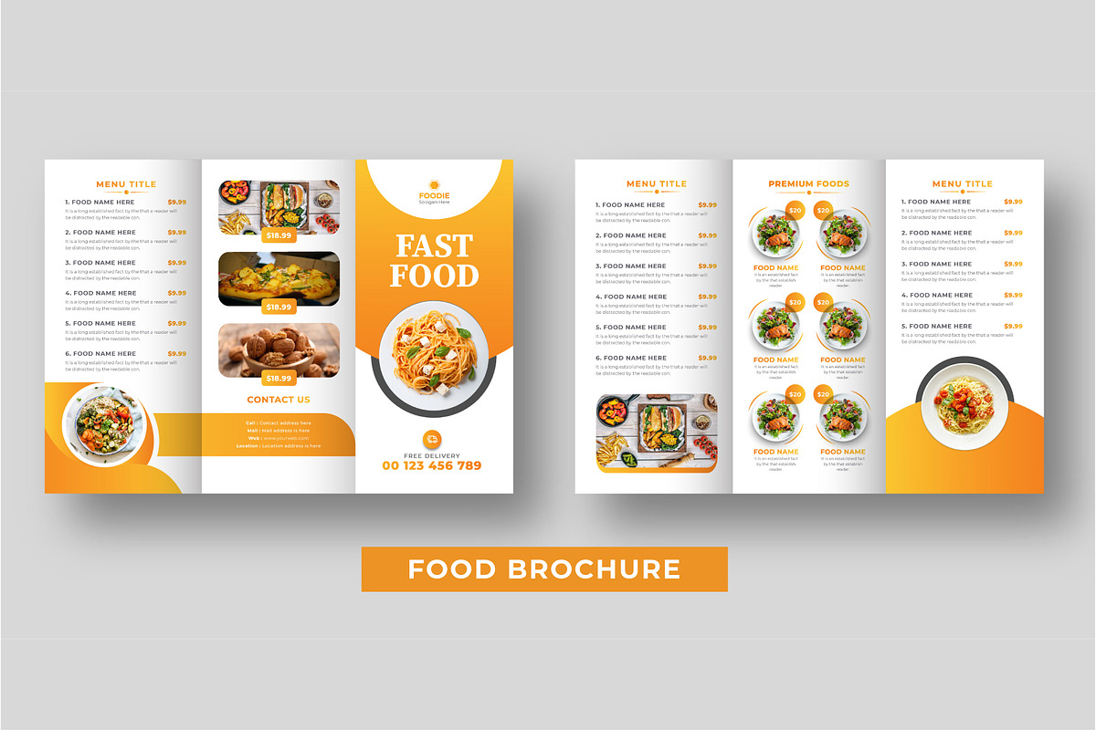 Food Menu Template, a Brochure Template by pixelcreatx (Photo 1 of 3)