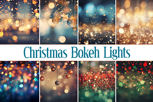 Christmas Bokeh Lights, a Background Graphic by Printable Treasure