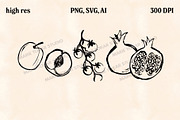 Whimsical Berry Fruit Bundle SVG PNG, a Food Illustration by Marie T (Thumbnail 30 of 36)