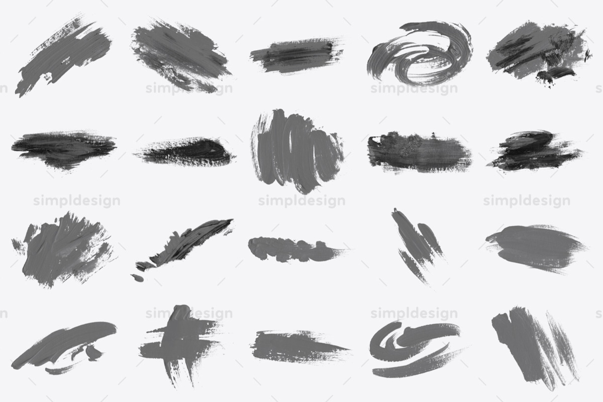 Stamp Dry Paint Photoshop Brushes, a Brush Add-On by SimplDesign (Photo 4 of 7)