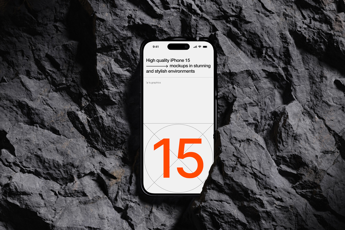 J-Mockups: iPhone 15 Pro, an iPhone Mockup by ls.graphics (Photo 9 of 10)