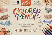 Colored Pencils Procreate Brushes, a Brush Add-On by GRANCI STUDIOS (Thumbnail 1 of 6)