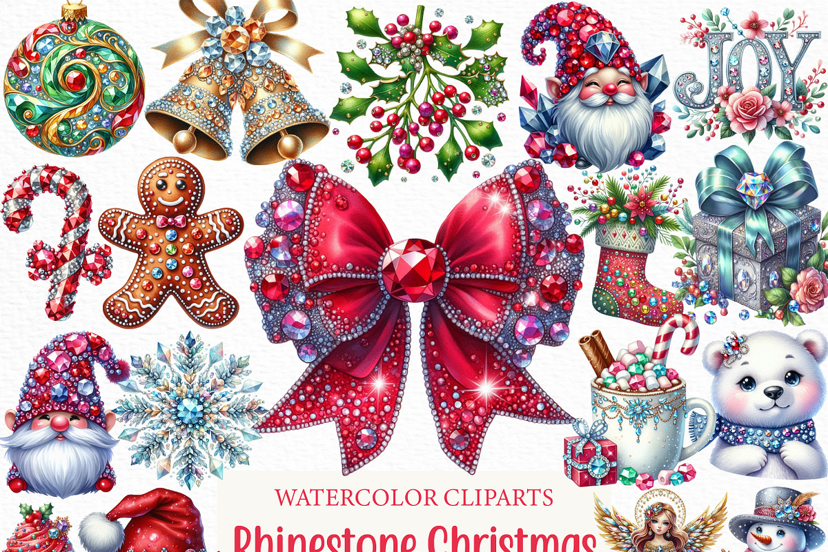 Rhinestone Christmas Sublimation, an Illustration by Craft Nest (Photo 1 of 6)