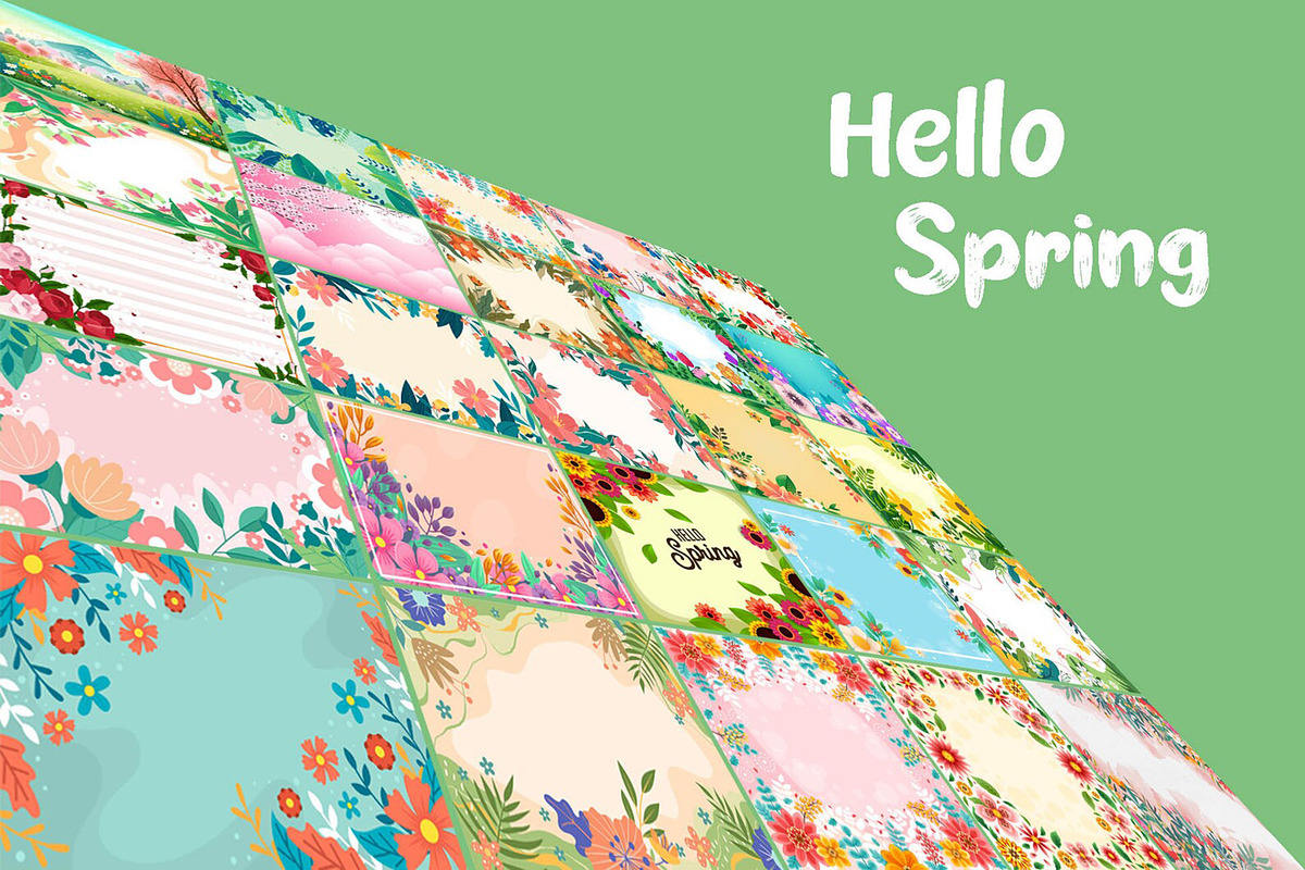 Spring Background Bundle, a Background Graphic by Digital Studio (Photo 2 of 3)