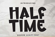 Half Time | Script Font, a Script Font by Scratchones (Thumbnail 1 of 8)