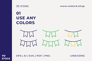 30 St.Patrick's Day Icons, an Outline Icon by vo.stock (Thumbnail 3 of 6)