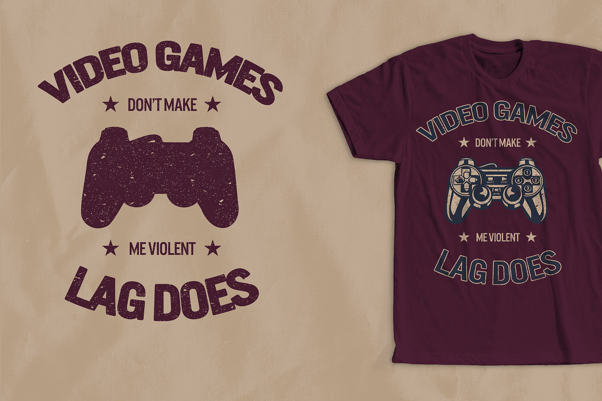 Video Game T-Shirt Design, an Illustration by CJR Designs