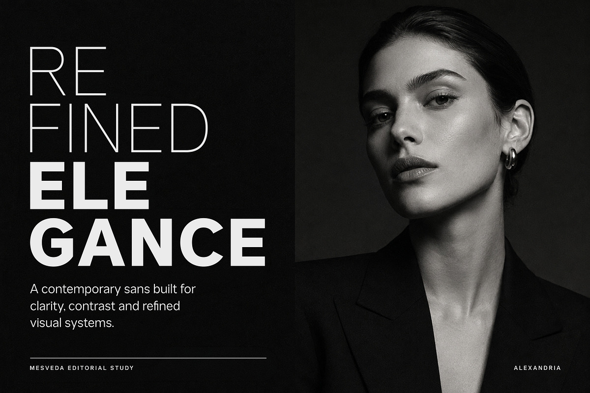Mesveda - Contemporary Sans Serif, a Sans Serif Font by agnyhasyastudio (Photo 5 of 19)