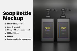 Soap Bottle Mockup PSD file., an Advertising Mockup by samsulpassive