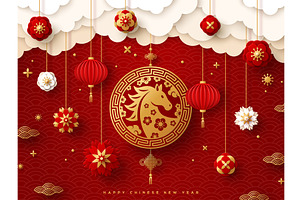 Chinese banner 3d asian elements, an Object Illustration by kotoffei