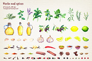Herbs & Spices Watercolor Clipart, a Food Illustration by Where summer is (Thumbnail 2 of 11)