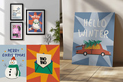 Christmas Retro Posters Collection, a Seasonal Illustration by Luamor (Thumbnail 6 of 7)