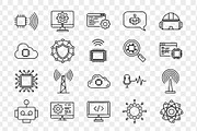 AI Future Technology Icon Set, an Outline Icon by Unique Design Team (Thumbnail 3 of 3)