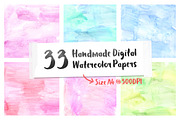 33 Handmade Digital Watercolor Paper, a Texture Graphic by Abbie May (Thumbnail 1 of 5)