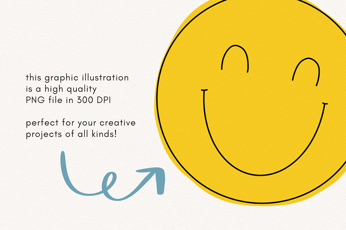 Smiley face clipart illustration, an Illustration by Allyson Johnson (Photo 3 of 3)