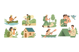 Outdoor enthusiasts engage in, a Sport Illustration by ZinetroN