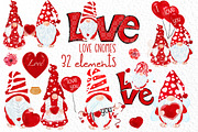 Valentine Gnomes clipart Love, an Illustration by vivastarkids (Thumbnail 1 of 7)