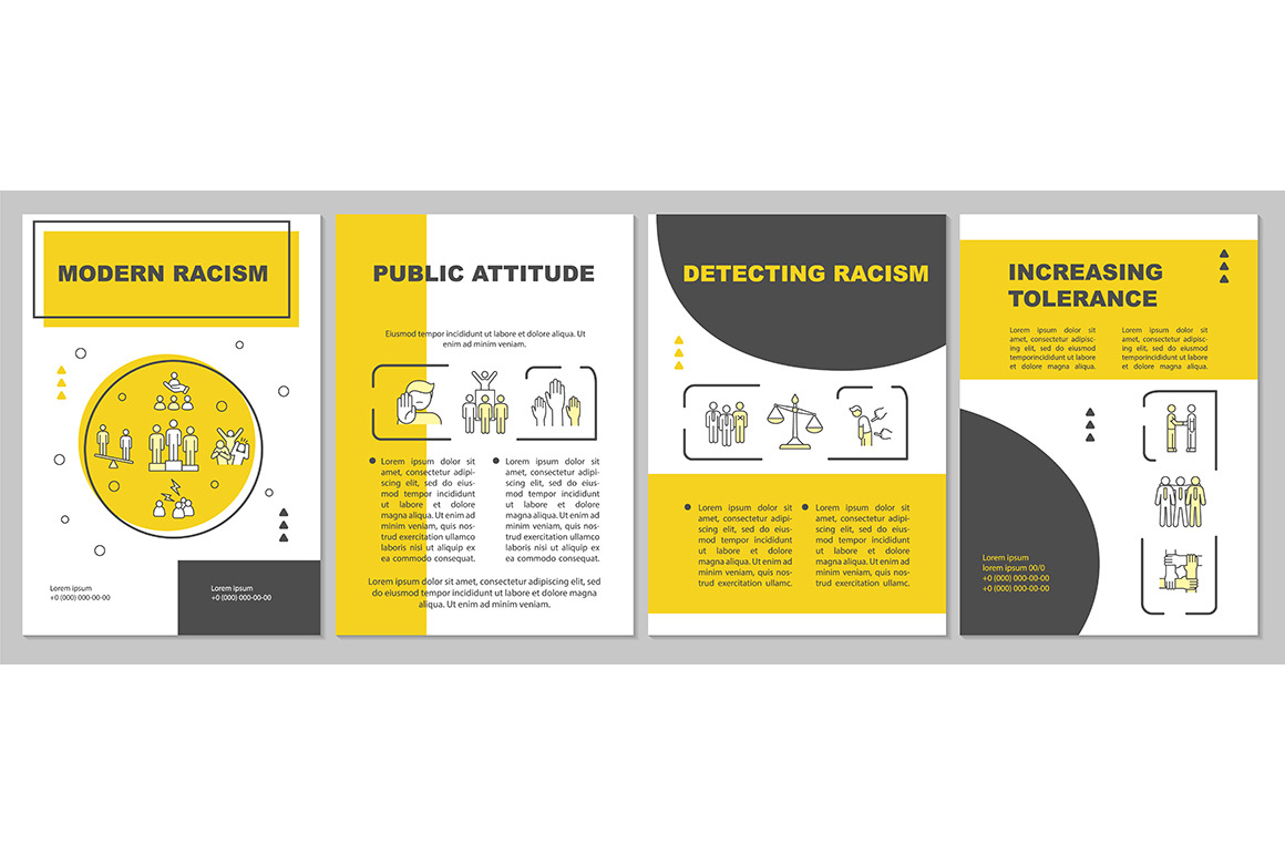 Modern racism brochure template, a Brochure Template by IMG Visuals