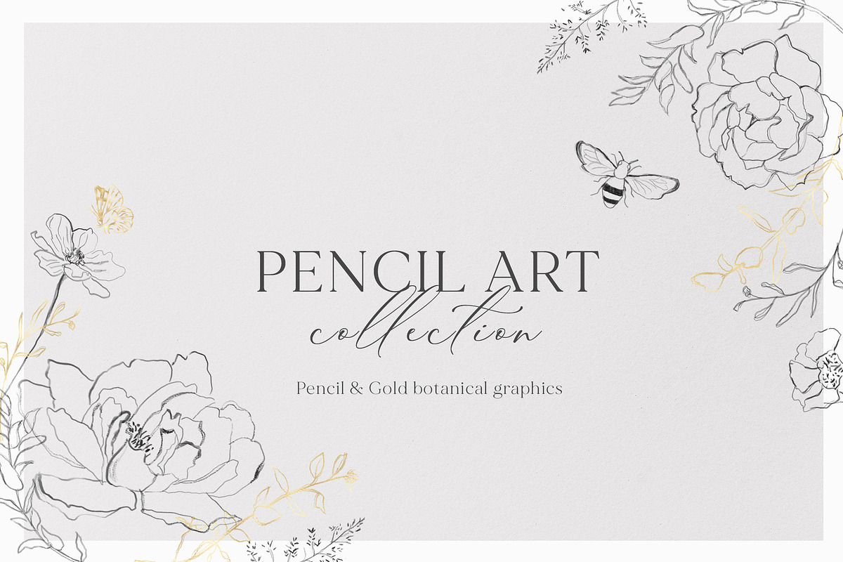 PENCIL ART- Floral line collection, an Illustration by Grace Noboa Illustrations (Photo 1 of 12)