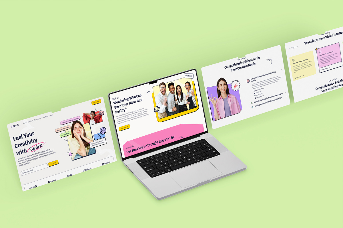 Laptop Screen Website Mockup, a Device Mockup by SLAB! Design (Photo 9 of 9)