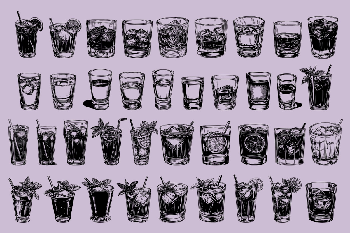 Cocktail Alcohol Drinks Illustration, a Food Illustration by Nocturnal Wolf (Photo 7 of 14)