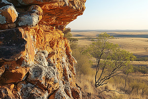 Close up on a desert rock formation, a Nature Photo by MistyDay