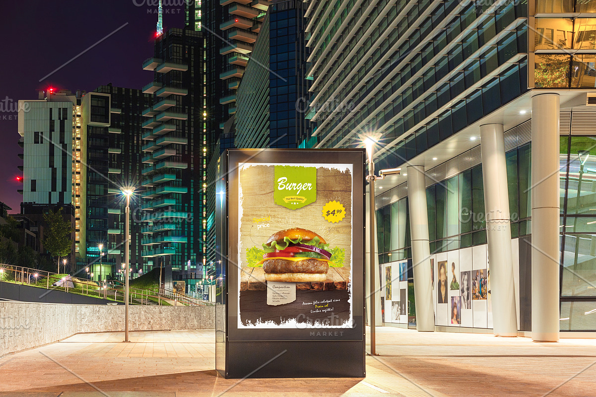 Burger Restaurant Flyer Template, a Flyer Template by ShapShapy (Photo 3 of 6)