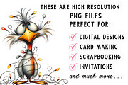 Funny Cartoon Chicken Clipart, an Illustration by Libby Wishes (Thumbnail 5 of 7)