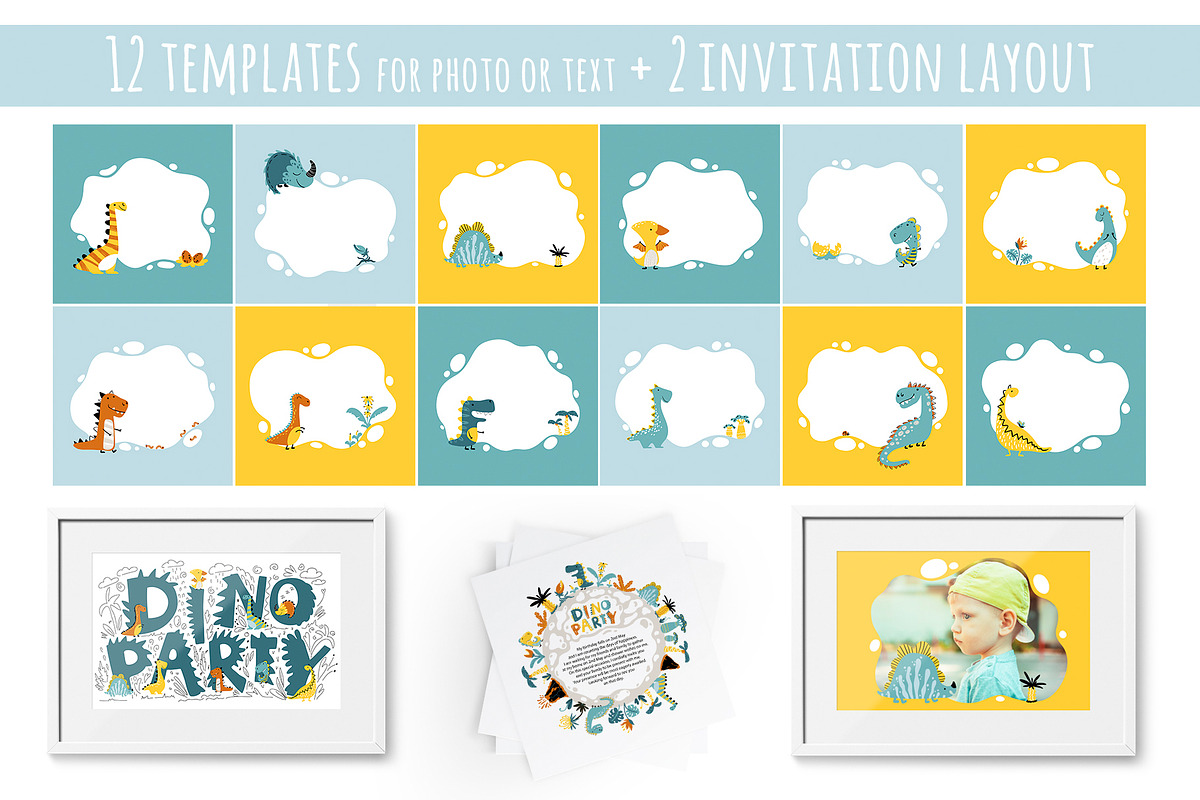 Dino set. Kids print & patterns, an Animal Illustration by Svitlana Kharchuk (Photo 7 of 13)