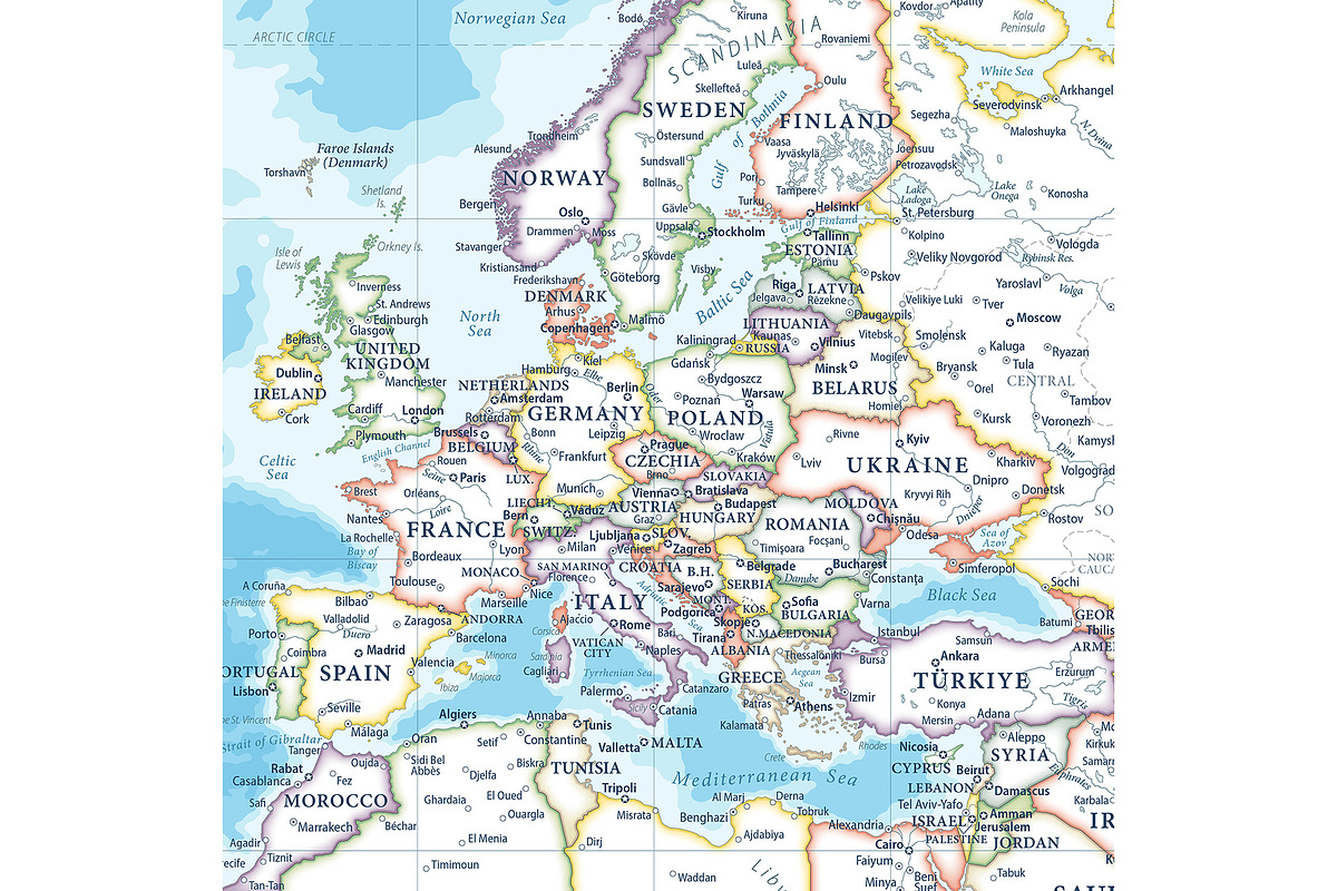 Vector World Map - Large&Detailed, a Decorative Illustration by PorcuPen Works (Photo 4 of 9)