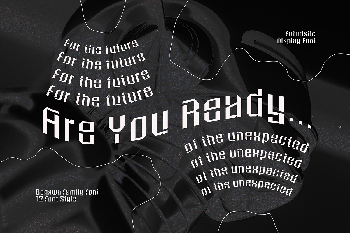CF Bogswa - Futuristic Display Font, a Sans Serif Font by Indotype Foundry (Photo 8 of 10)