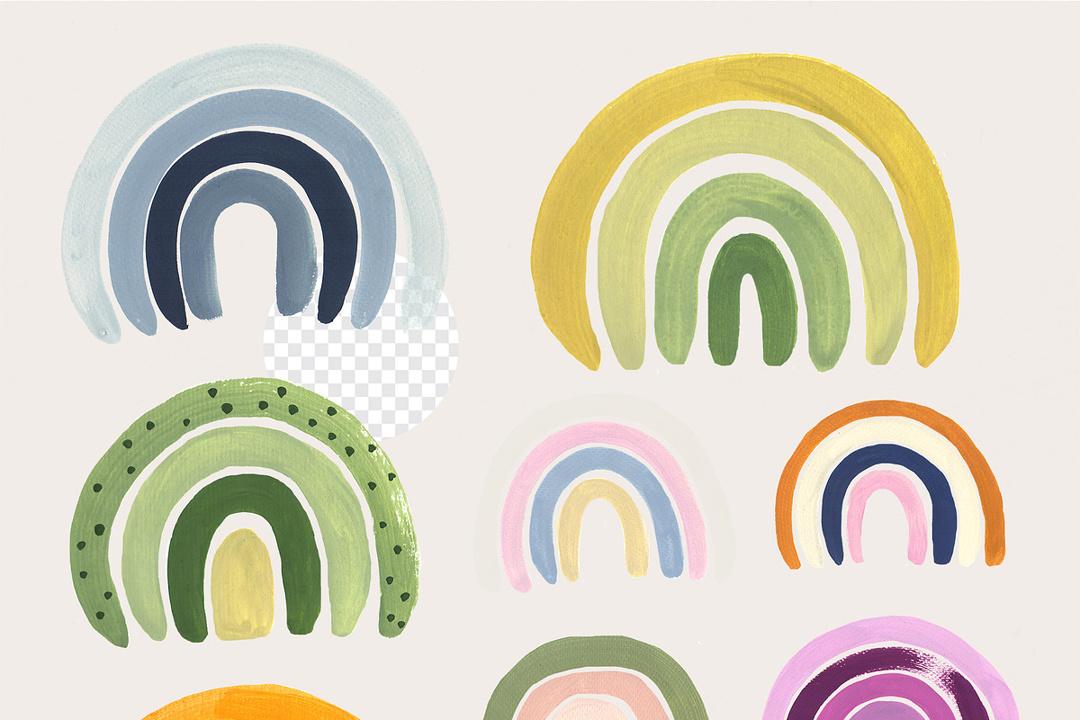 Rainbows — Hand-Drawn Illustrations, an Object Graphic by Tilling (Photo 2 of 2)
