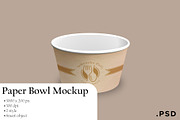 Paper Bowl Mockup, a Packaging Mockup by Mock 9 (Thumbnail 1 of 3)